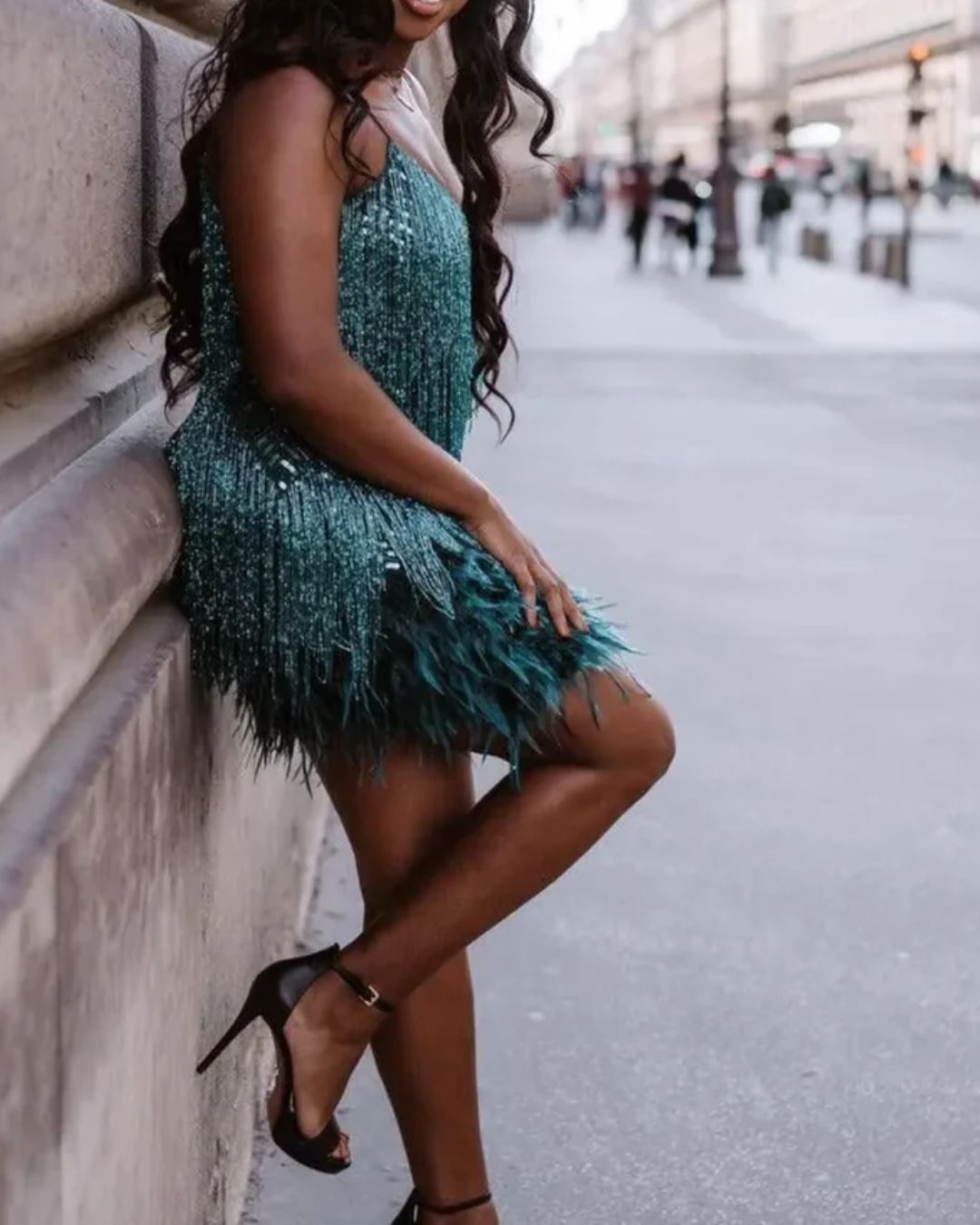 Candyfloss Feather Mini Dress