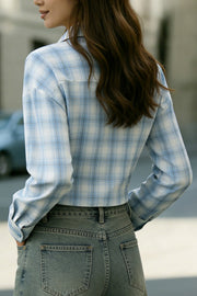 Plaid Print Long Sleeve Casual Shirt with Pockets