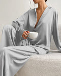 Faux Ice Silk Pajama Set