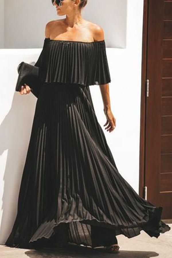 Ruffle Tiered Maxi Dress – Off Shoulder Vacation Style