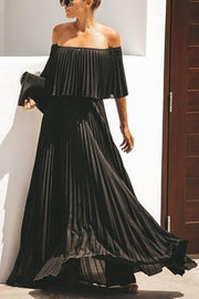 Ruffle Tiered Maxi Dress – Off Shoulder Vacation Style