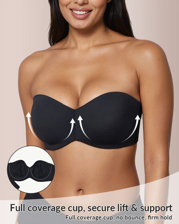 Strapless Minimizer Bra with Convertible Straps