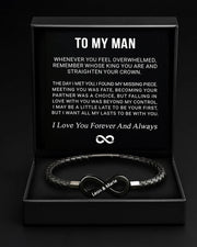 Men's Braided Leather Bracelet with Gift Box