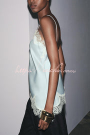 Lace Backless Camisole Top | Spaghetti Strap Vacation Top