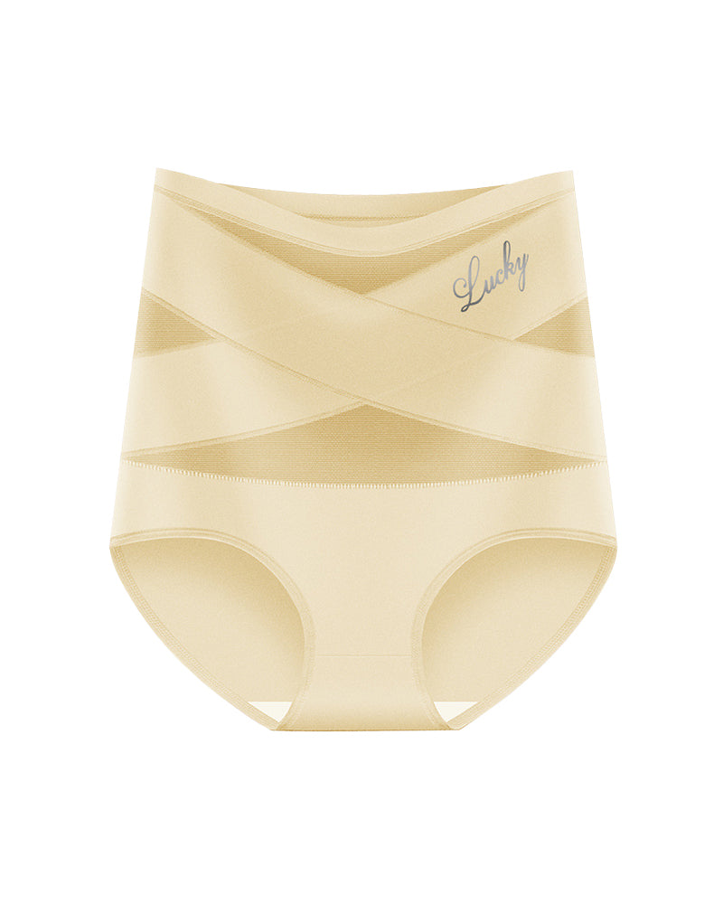 High-Waist Tummy Control Panties with Breathable Mesh
