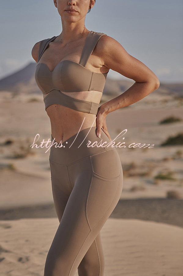 V-Waist Utility Yoga Leggings with Pockets