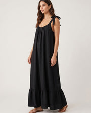 Ruched U-Neck Cami Maxi Dress