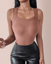 U-Neck Built-In Bra Shapewear Tank