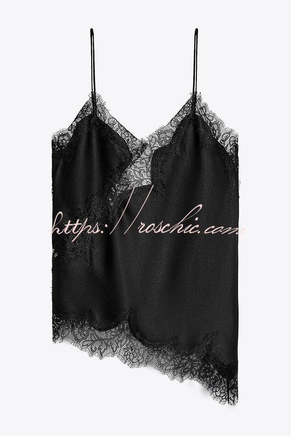 Lace Backless Camisole Top | Spaghetti Strap Vacation Top