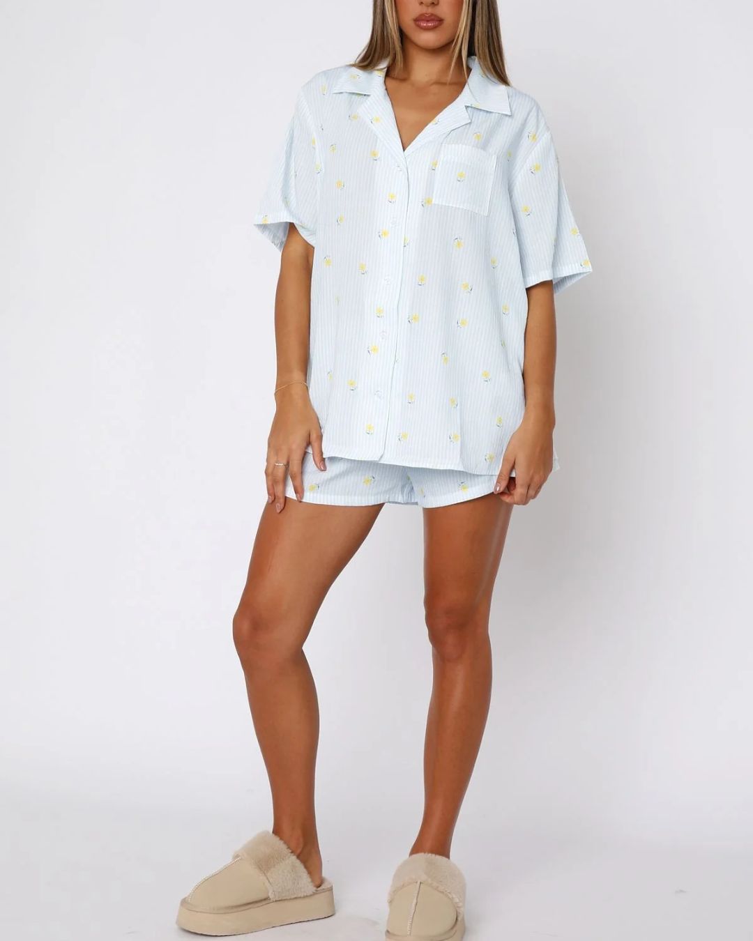 Sweetheart Print Pajama Set