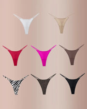 Animal Print Thong Underwear – Ice Silk Thin Strap