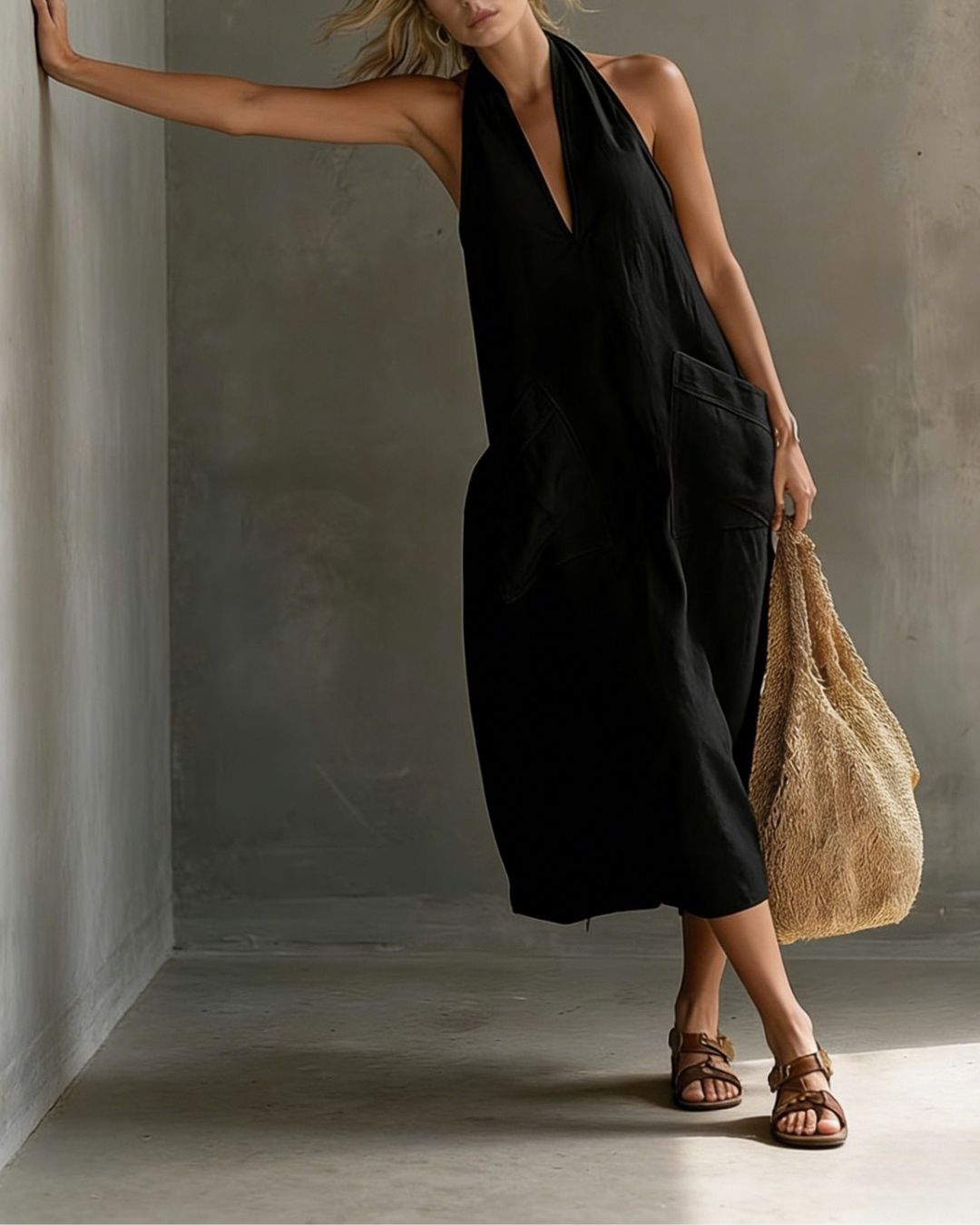 Halter Maxi Dress – Flowing A-Line Silhouette