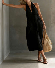 Halter Maxi Dress – Flowing A-Line Silhouette