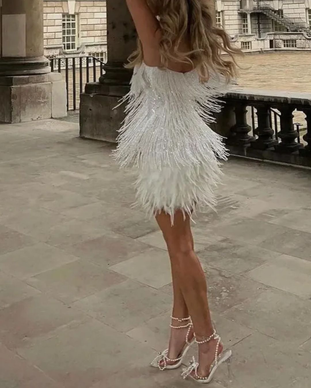Candyfloss Feather Mini Dress