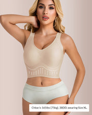 Plus Size Back Smoothing Wireless Bra With Wide Straps