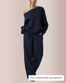 Duniii Off-Shoulder Top & Wide-Leg Pants Lounge Set