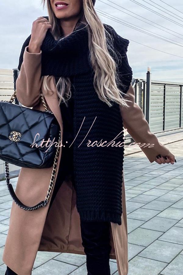 Handmade Thick Knit Wool Scarf for Women & Men