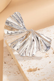 Ginkgo Leaf Shape Alloy Ring in Gold & Silver