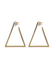 Gold-Plated Diamond Round Drop Earrings with Layered Glass