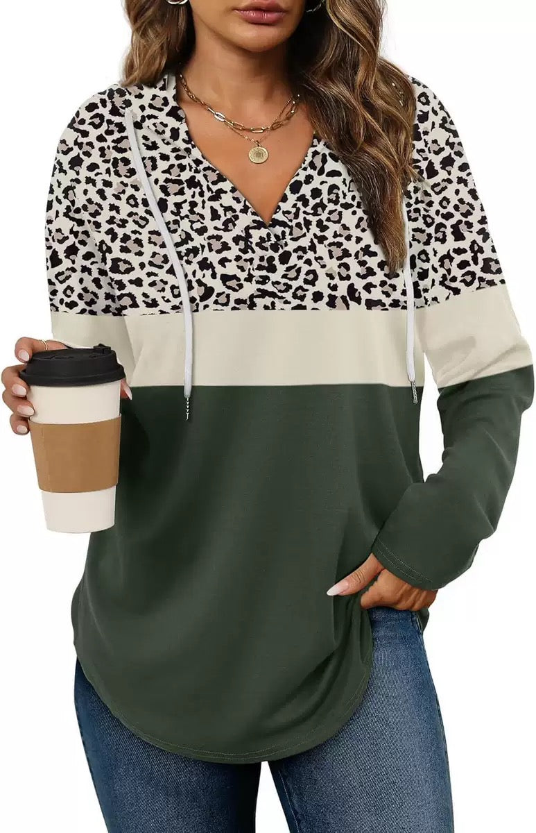 Women's Plaid Hoodie Tunic – Oversized Pullover Sweatshirt