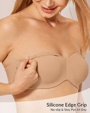 Strapless Minimizer Bra with Convertible Straps