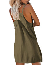 Pocket Cami Romper Dress