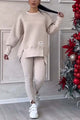 Set de hanoraci casual și pantaloni cu talie elastică pentru femei