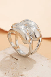 Twisted Double Layer Alloy Bracelet Necklace Ring Set