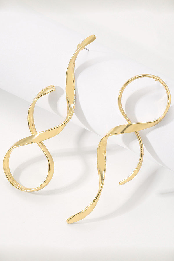 Geometric Wrap Asymmetrical Earrings for Everyday Wear