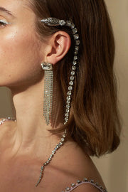 Rhinestone Snake Chain Hair Accessory for Special Occasions