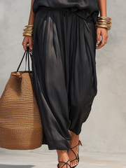 Draped Pants Set with Flowing Bohemian Silhouette