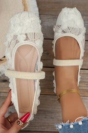 Rose Square Toe Flat Casual Shoes for Women