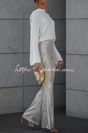 Sequin High Rise Flare Pants – Party & Night Out