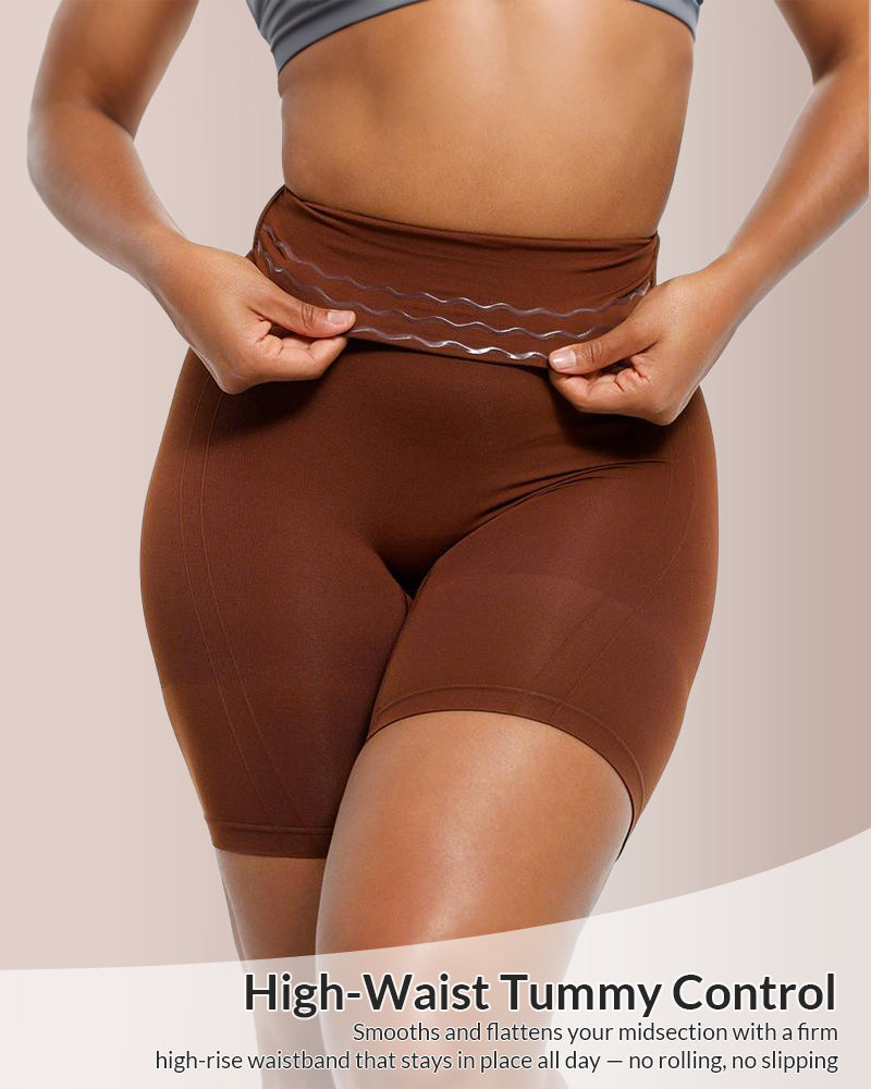 High Waisted Seamless Sculpting Shorts with Butt Lift