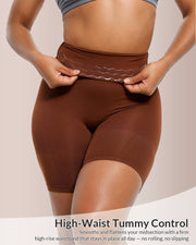 High Waisted Seamless Sculpting Shorts with Butt Lift
