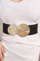 Elastic Wide Belt with Double Circle Buckle – 6cm
