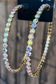 Gold-Plated Acrylic Circle Drop Earrings – 3.28" Diameter