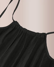 Backless Crinkle Texture Beach Cover Up Dress | Flowy Slip
