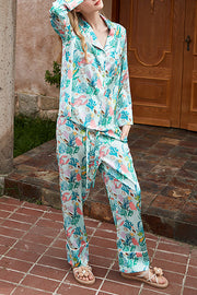 Underwater Print Long Sleeve Two-Piece Set – Loose Fit