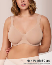 Soft Plus Size Full Coverage Unlined Minimizer Bra