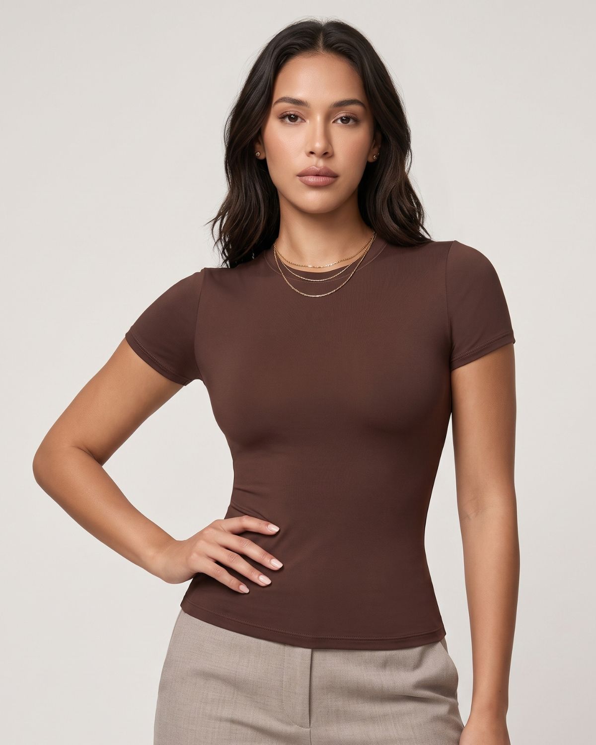 Butter-Soft Fitted Crew Neck Tee
