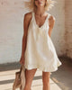 Ruffle-Trim Tie-Front Mini Dress