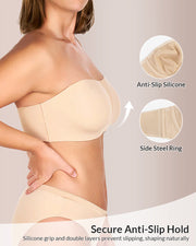 Strapless Bra for Big Bust – Full Coverage Plus Size