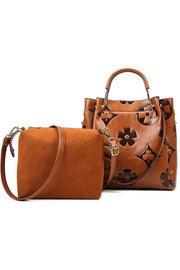 Large Capacity Embossed Shoulder Bag for Everyday Use