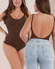 Seamless Backless Full-Body Shaper Bodysuit for Women