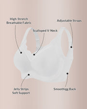 Seamless Wire-Free Lifting Bra with Jelly Strip Support