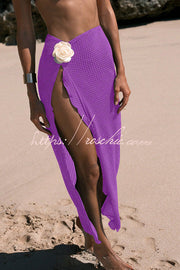 Strappy Bikini Set with Floral Maxi Cover-Up Skirt