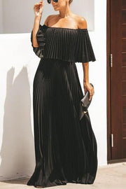 Ruffle Tiered Maxi Dress – Off Shoulder Vacation Style