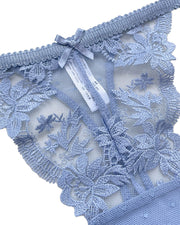 French Embroidered Sheer Lace Thong