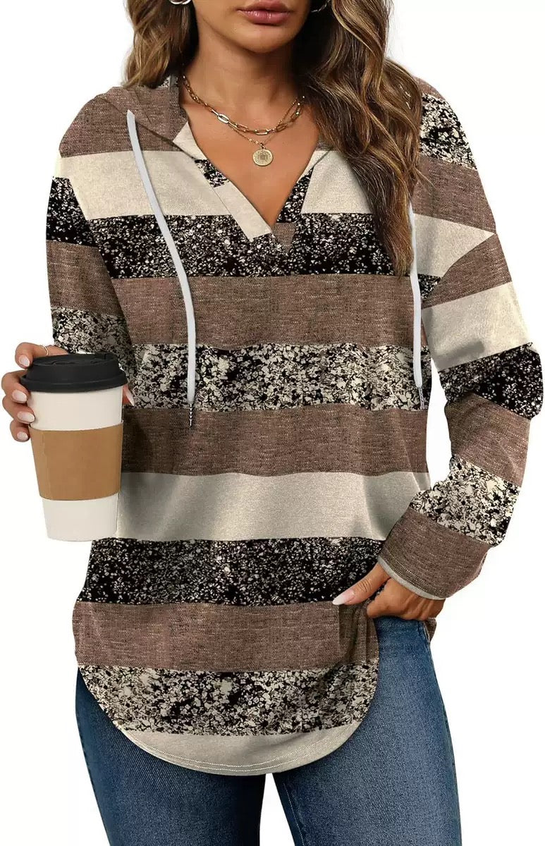 Women's Plaid Hoodie Tunic – Oversized Pullover Sweatshirt